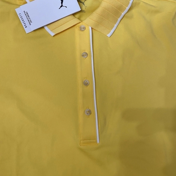 NWT Puma X Dani Dazey Women's Cloudspun Bridges Golf Polo Yellow Medium CR50 - Picture 6 of 7